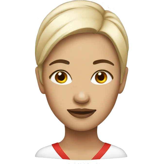 Red white woman emoji