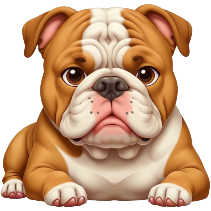 Bulldog sun tanning  emoji