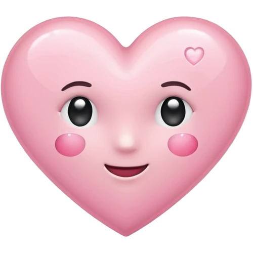 light pink heart with a small sparkle emoji style emoji