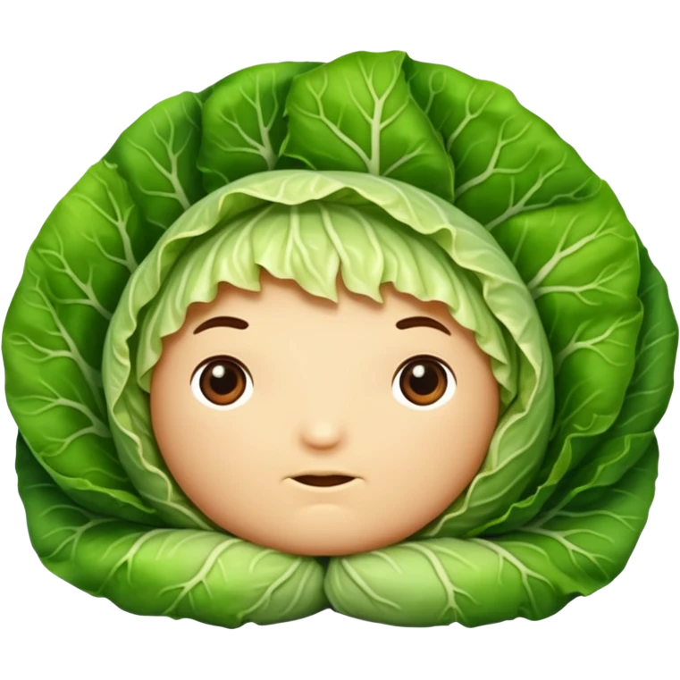 Cabbage roll  with no face emoji