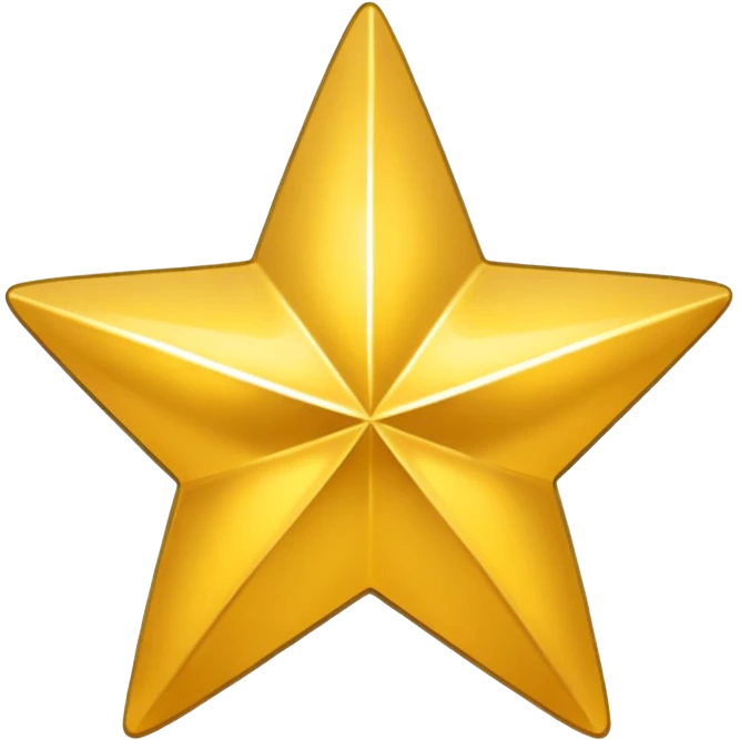 gold metal style icon of a star emoji