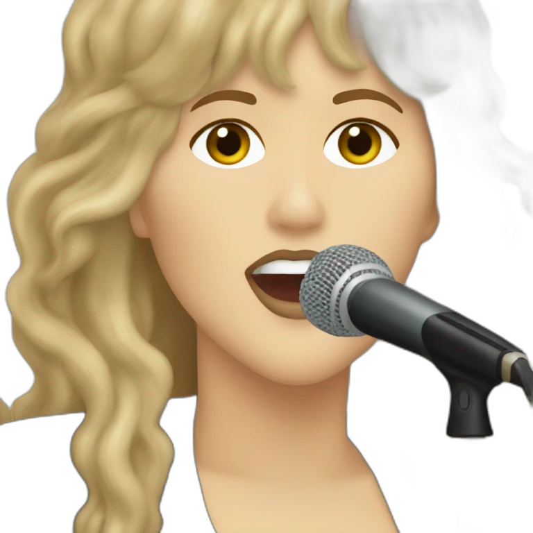 Stevie nicks singing landslide emoji