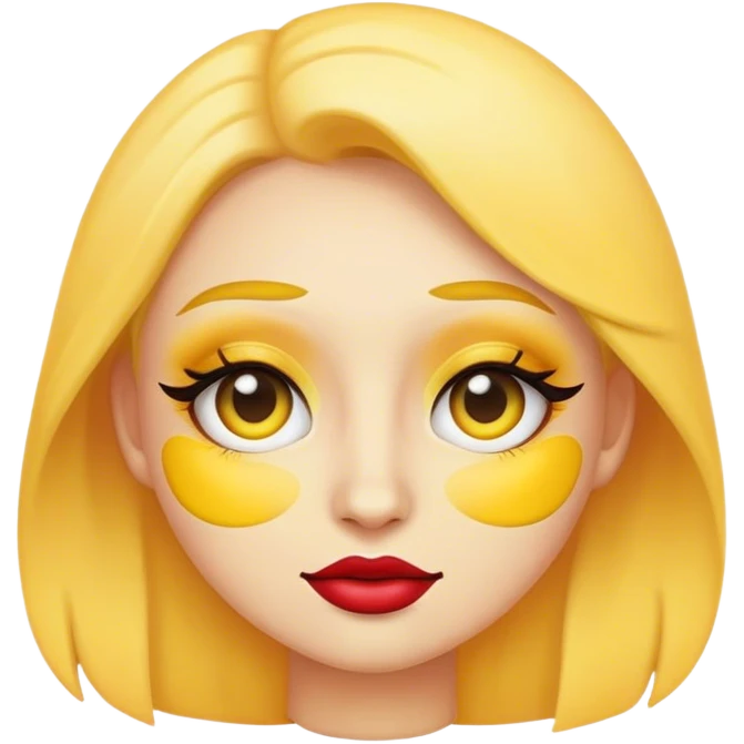 Emoji with makeup on emoji