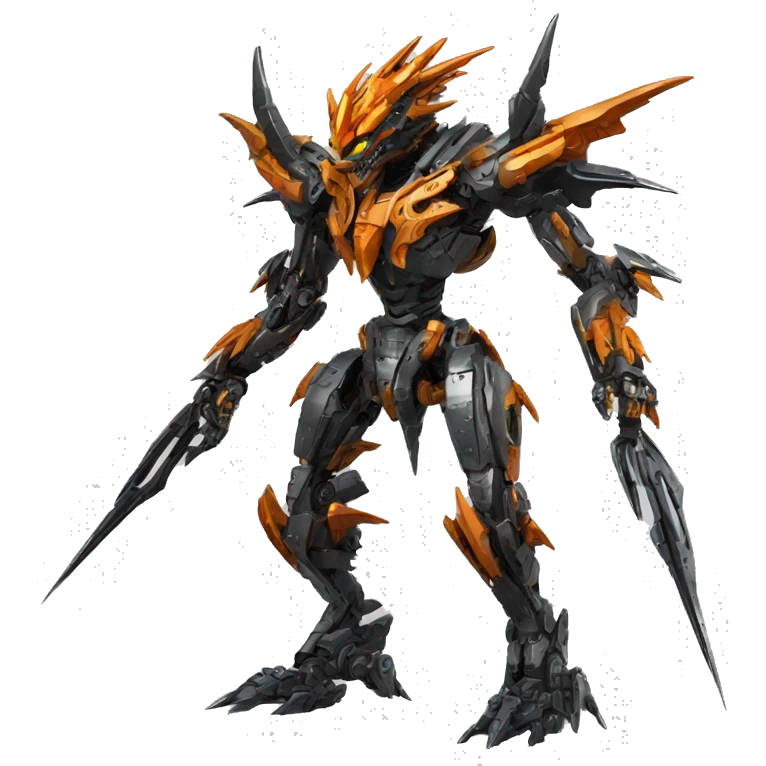 futuristic spiky dragon-Bionicle-mecha full body emoji