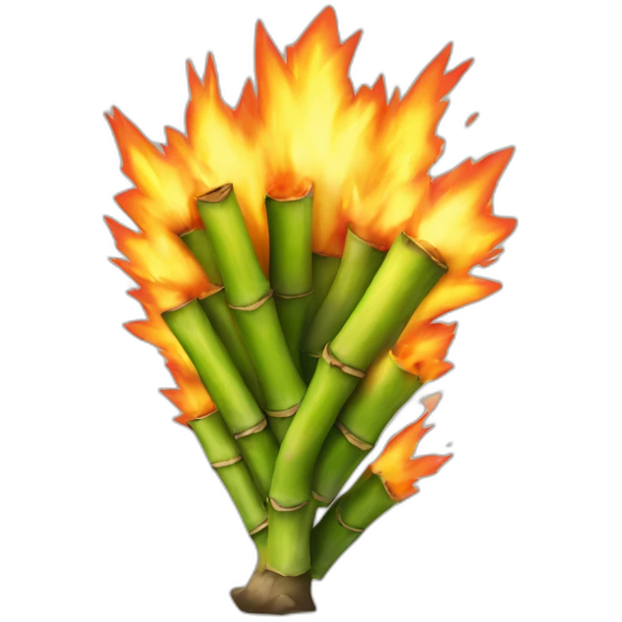 exploding fire bamboo emoji