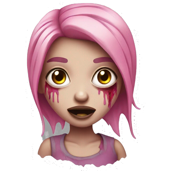 Pink zombie girl emoji