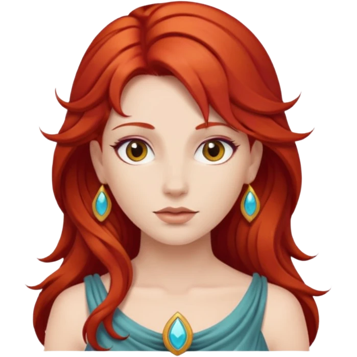 red hair goddess emoji