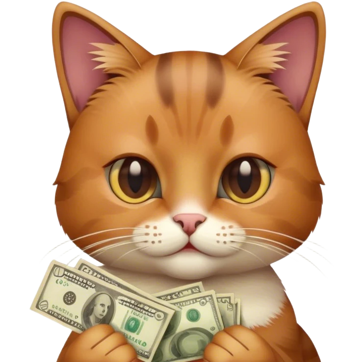Cat counting money  emoji