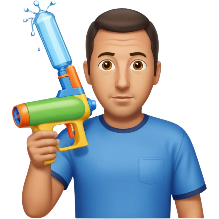 Adam Sandler with a Water Gun emoji