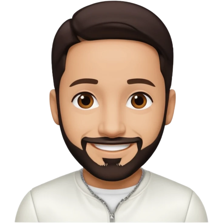 AJ McLean from Backstreet Boys with dark brown hair, white outfit emoji