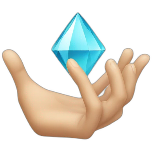Hand making diamond shape emoji