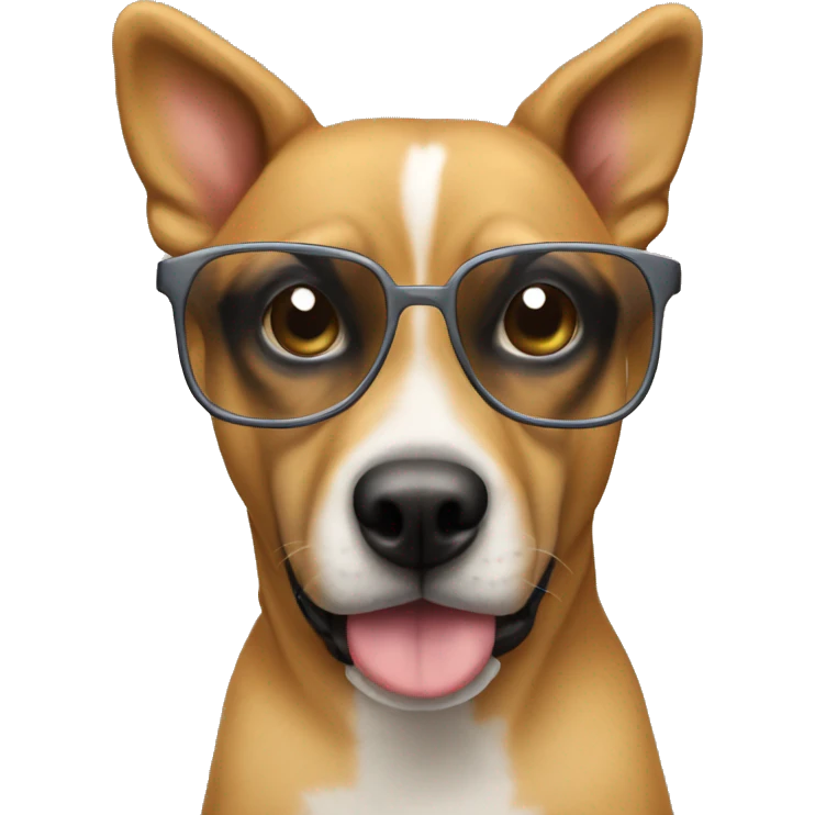 Perro con gafas emoji