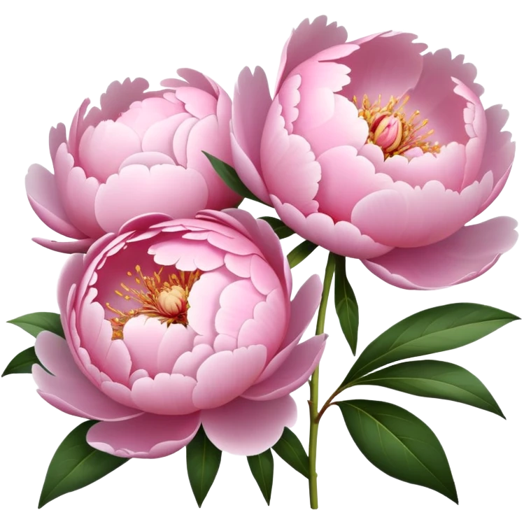 peonies with soft pink hue scenery emoji