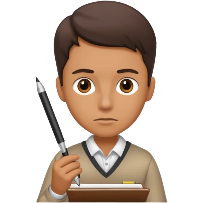 short form with pen near emoji