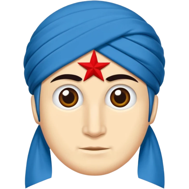 Arka planı turkuaz olan normal bir Türk Bayrağı  emoji