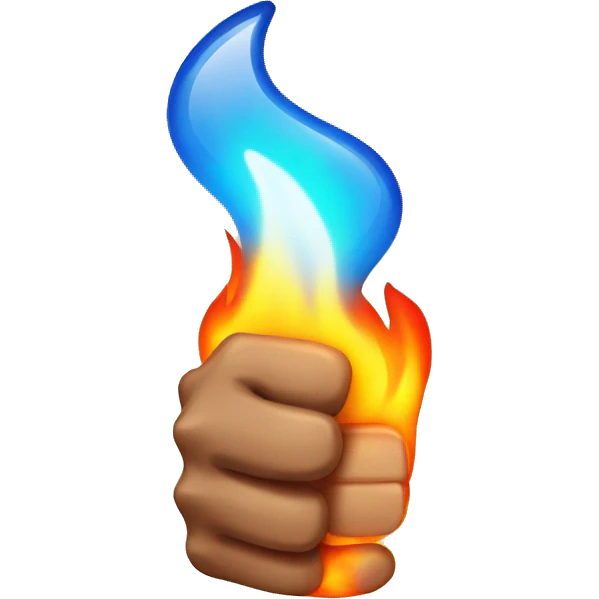 thumb up on fire emoji