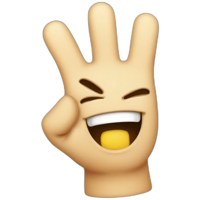 laughing crying finger guns aimed head on emoji