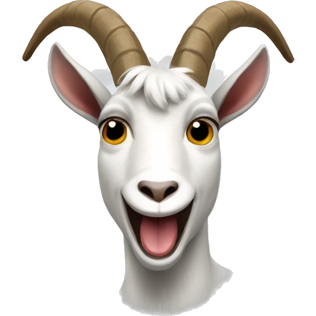Goat with hahaha emoji