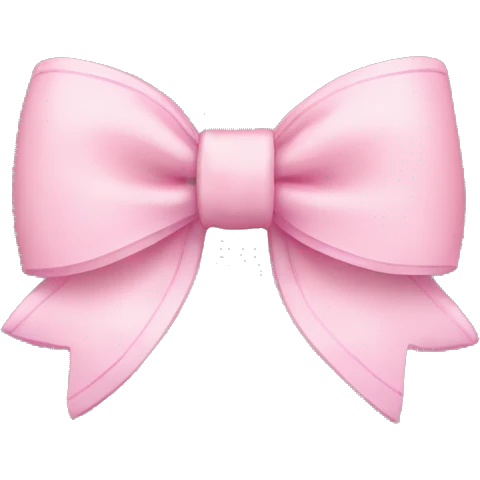 Light pink bows emoji