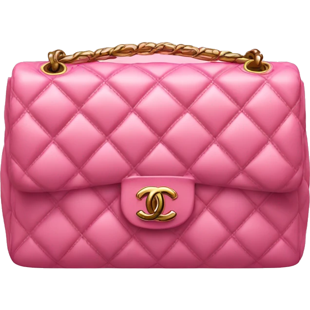 Pink quilted Chanel bag emoji