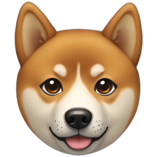 black and tan shiba face emoji