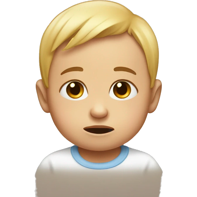 The baby is crying emoji