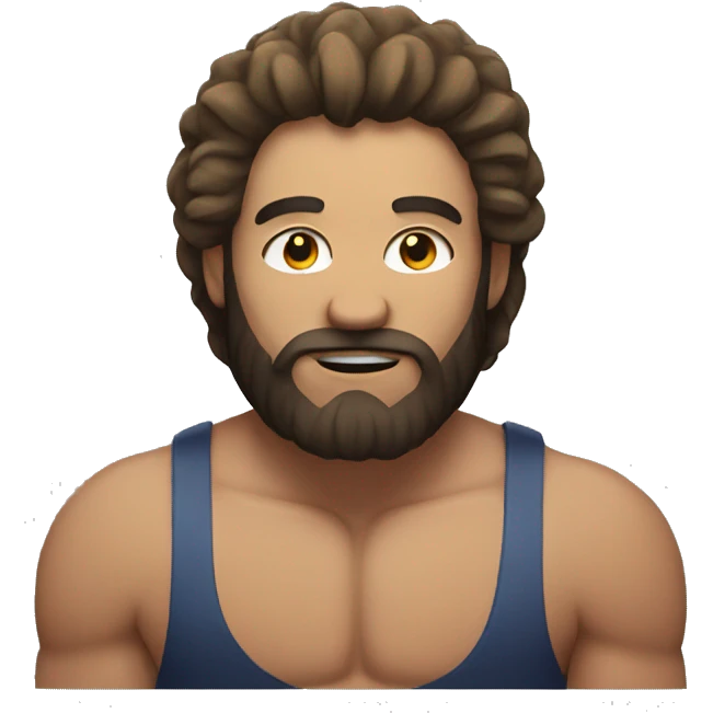 Bearded wrestler  emoji