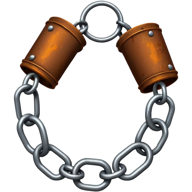 ball and chain leg cuff emoji