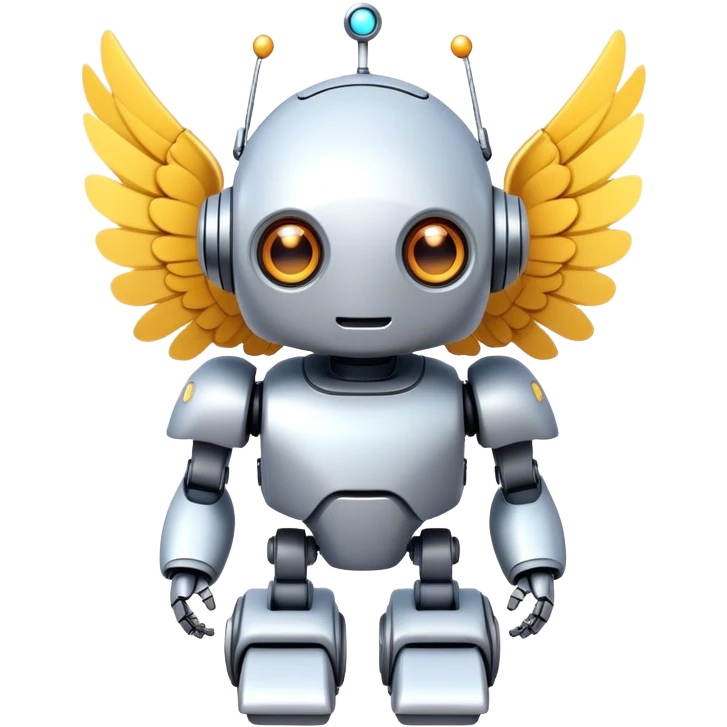 cute robot with wings emoji