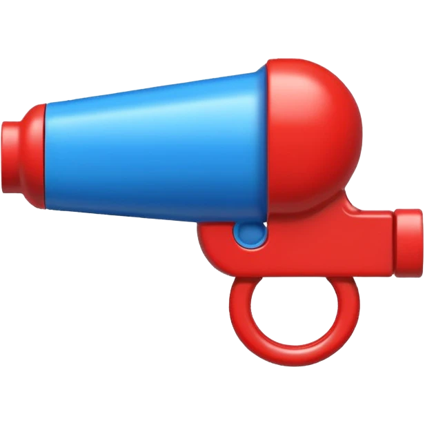 whistle in blue (#00A3E0) and red (#F9423A)  emoji