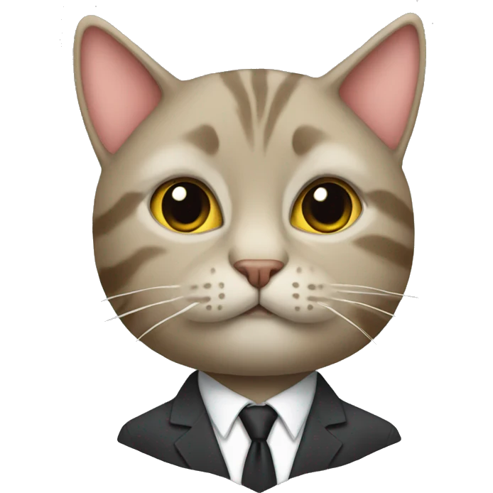 Cat with suit emoji