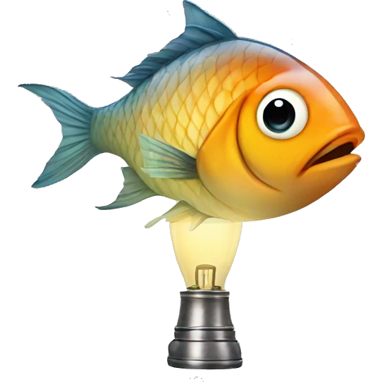 Fish inside a lamp emoji