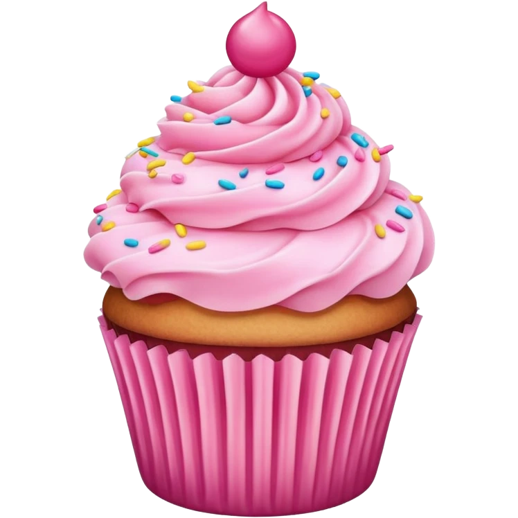 Cupcake with pink icing emoji