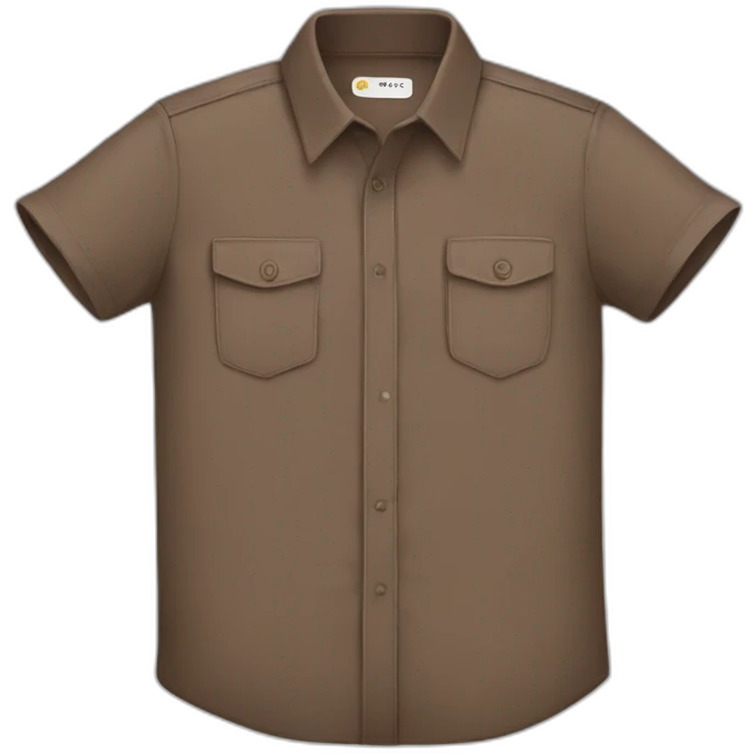 brown short sleeve shirt emoji