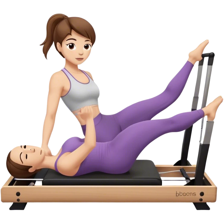 Reformer Pilates brown hair  emoji