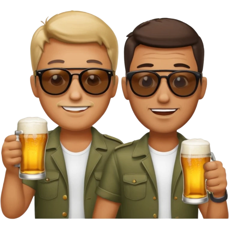 Zwei Männer mit Bier emoji