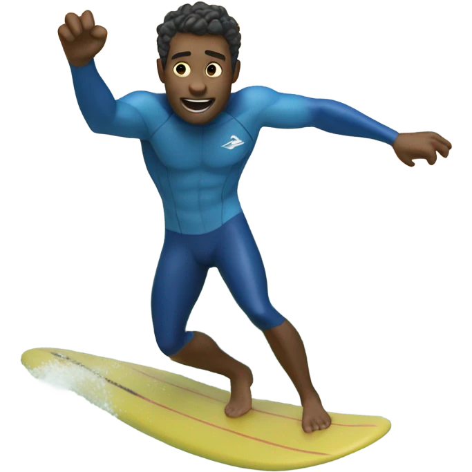 Me surfing a wave emoji