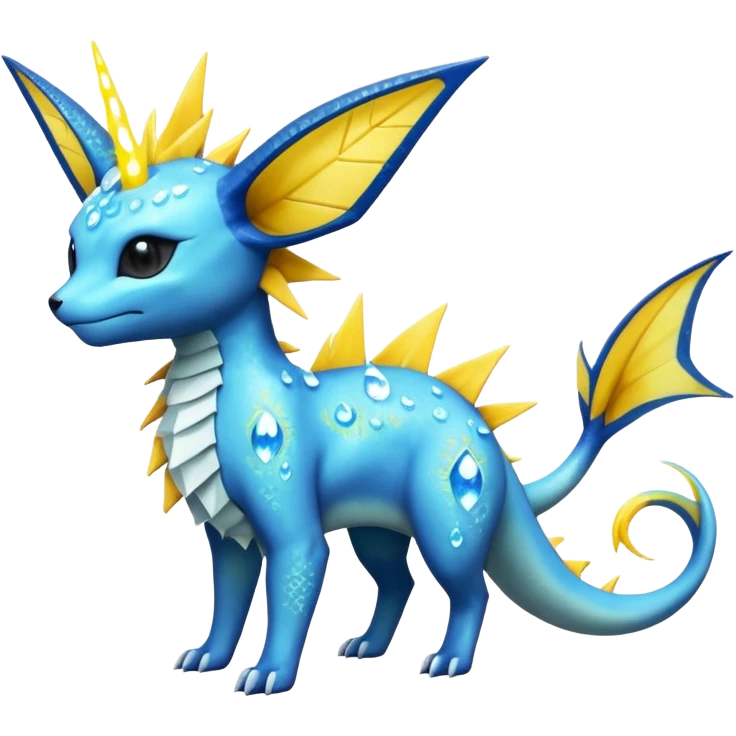 Salandit-Vaporeon-Jolteon-Fakémon-hybrid-creature (full body)  emoji