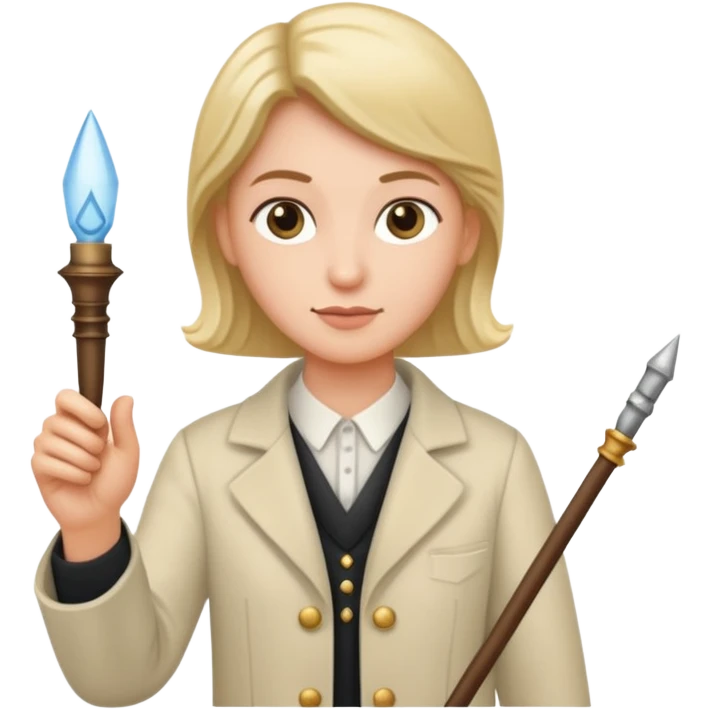 Docent with pointing wand,Museum Staff emoji