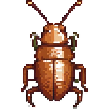 cockroach standing, pixel art style, no background emoji