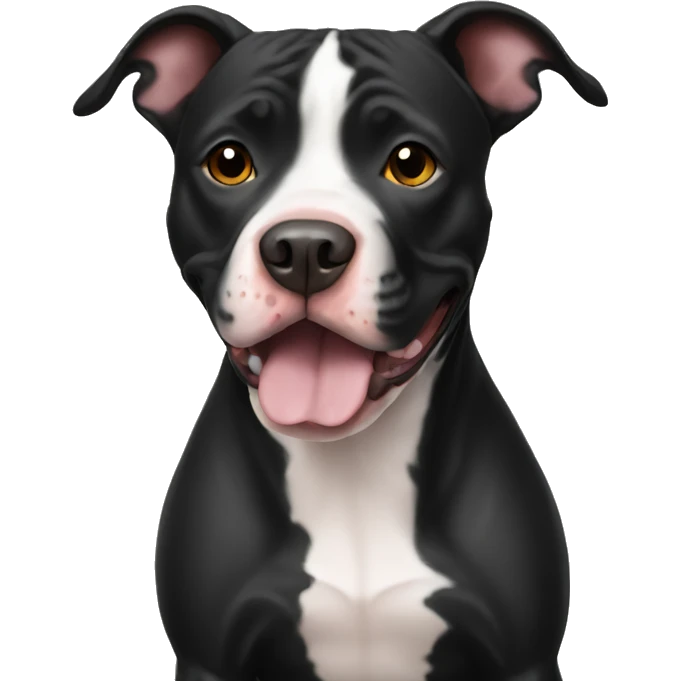 Black pit bull emoji