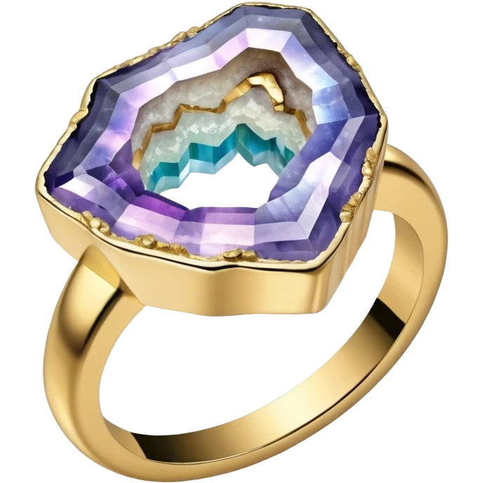 crystal geode ring emoji