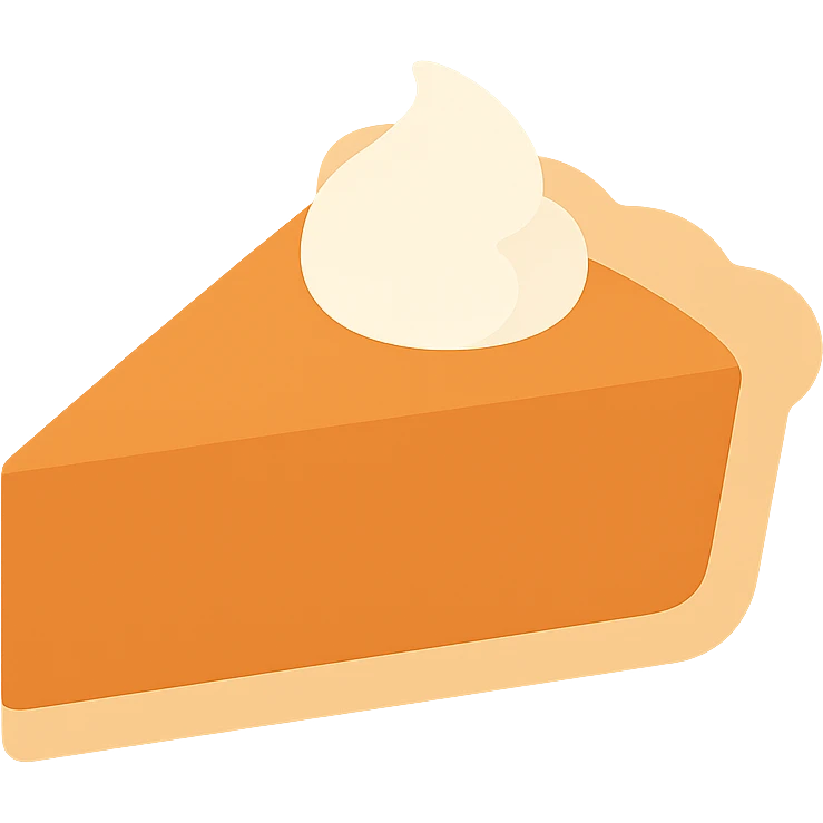 slice of pumpkin pie emoji