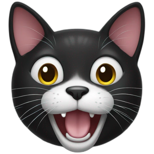 cheerful black cat emoji