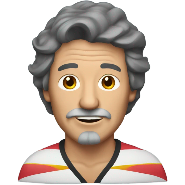 Older guy with dark hair surfing in Mexico emoji