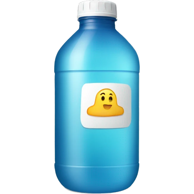 water bottle with letter emoji