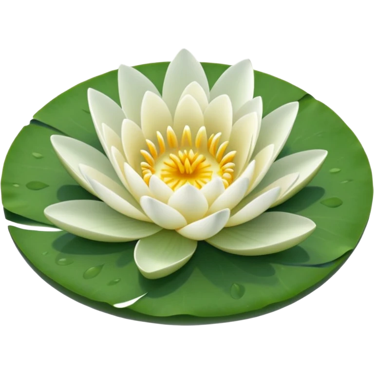 water lily circle leaf emoji
