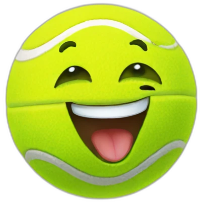 Happy tennis ball emoji