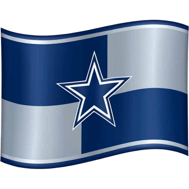 Dallas cowboys flag no stripes emoji