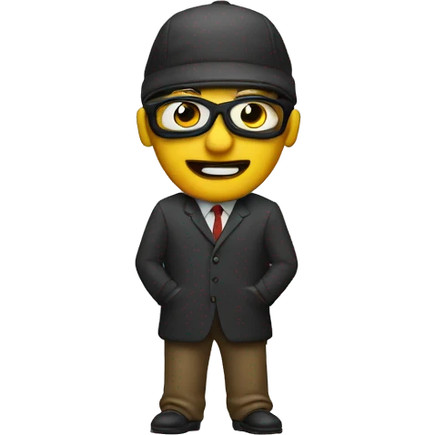 A  university professor with a ski mask emoji